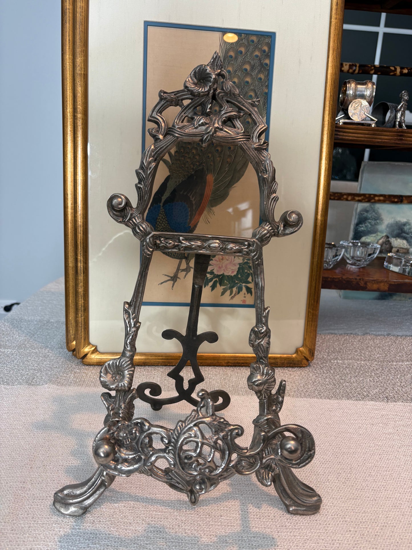 Live 2/1 Large Silver Finish Display Stand