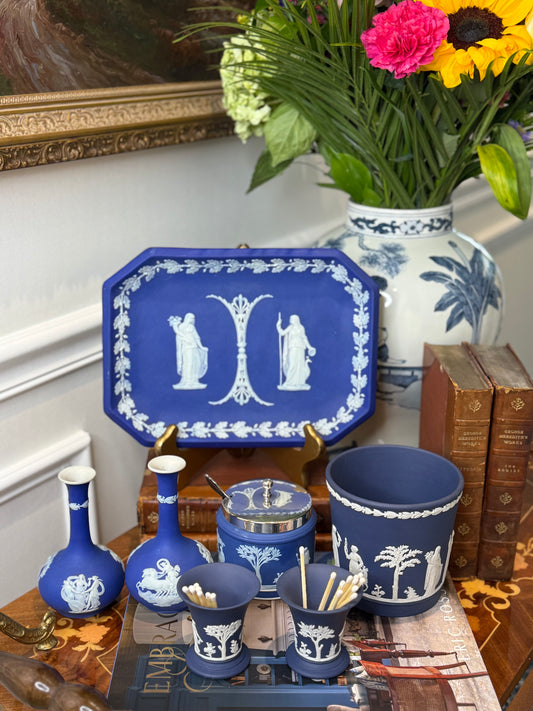 Early 20th Century Wedgwood Etruria Cobalt Tray | 10.5x8”