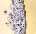 Set of 4 Vintage Royal Doulton blue & white platters and serving bowls in “ Ashley”