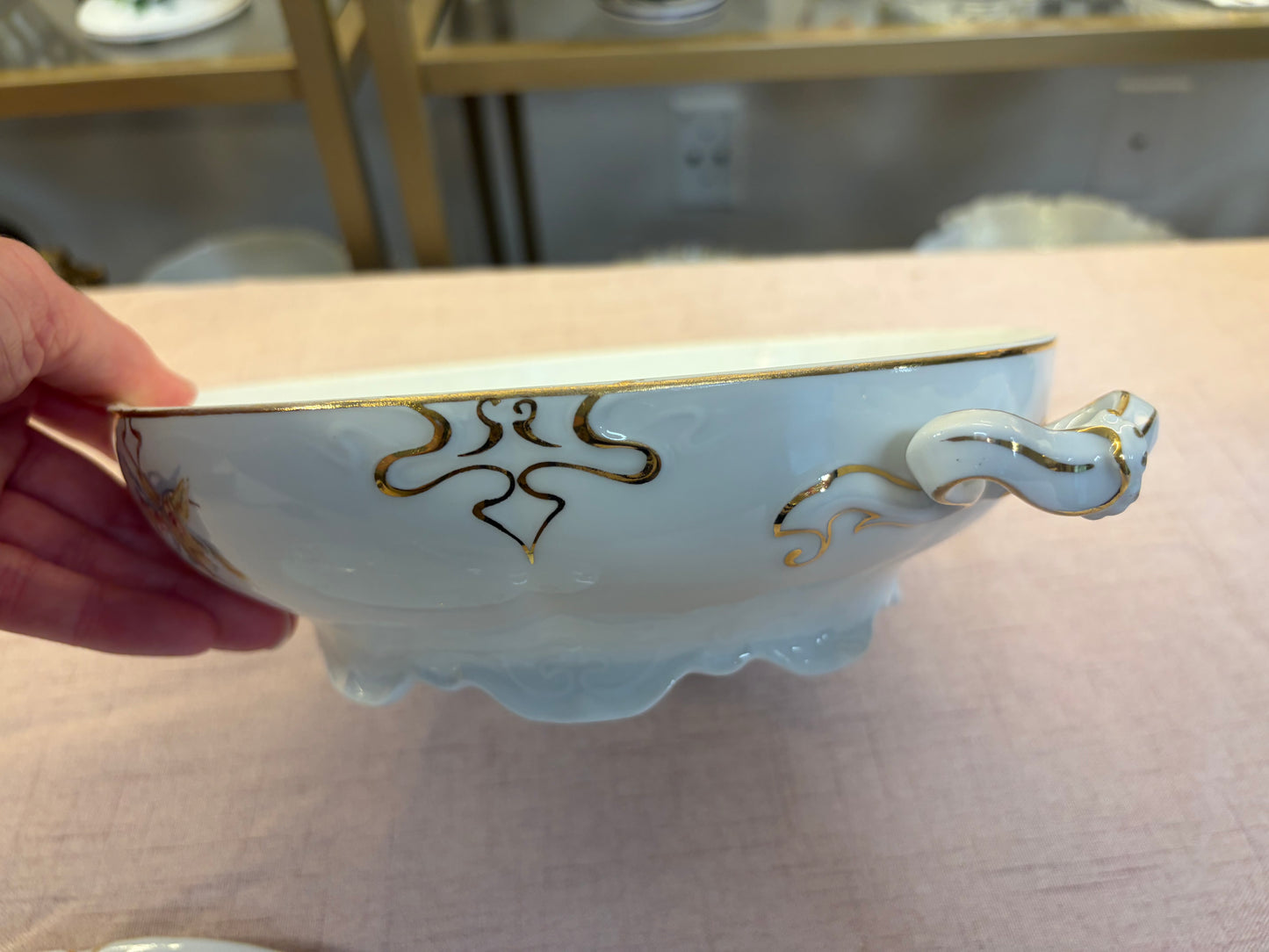 Gorgeous antique Vienna fish lidded tureen!