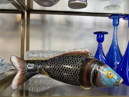 Stunning cloisonné 14” fish!