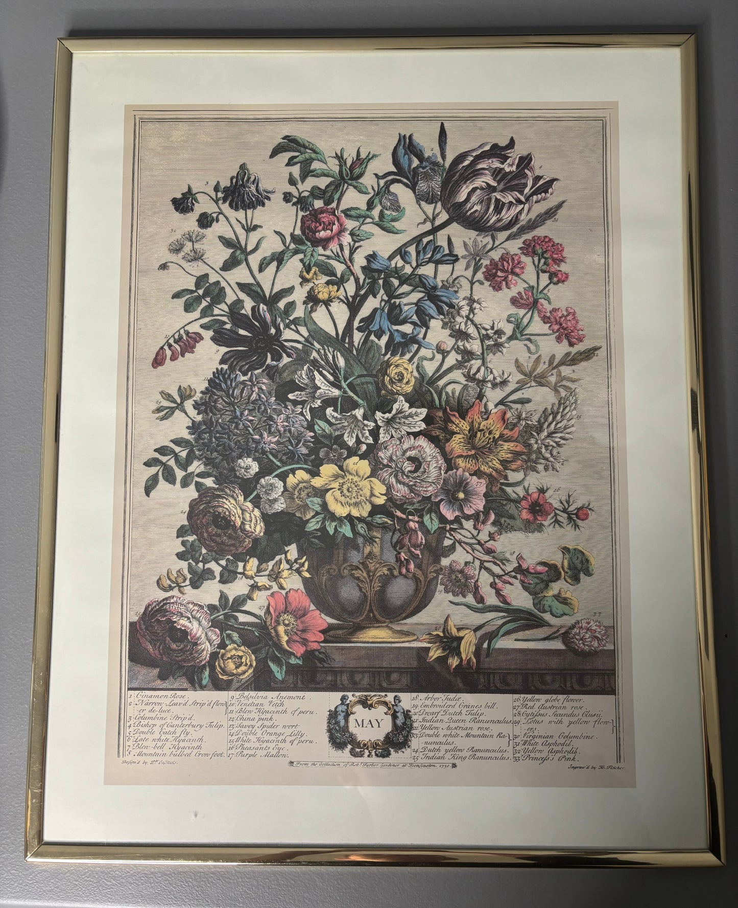 Framed May Month floral print!