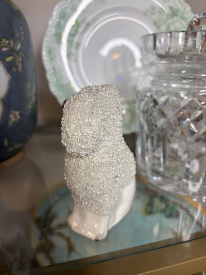 Antique Staffordshire confetti poodle!