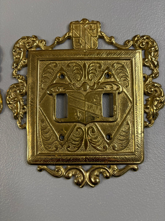 Gorgeous Virginia Metalcrafters brass switch plate cover for double switch!