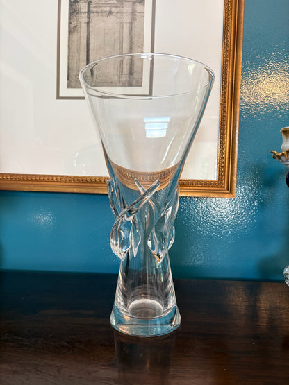 WCCR Charitable Item #174 | Steuben Crystal Rose Vase #8090 | Designed by George Thompson | 1959 | 11.5"