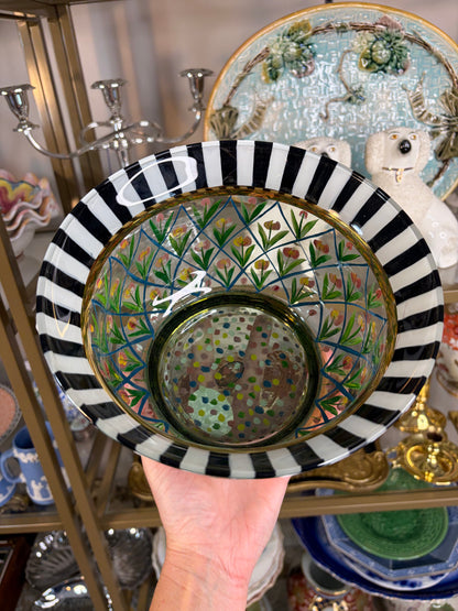 Vintage Mackenzie Childs handpainted vase!