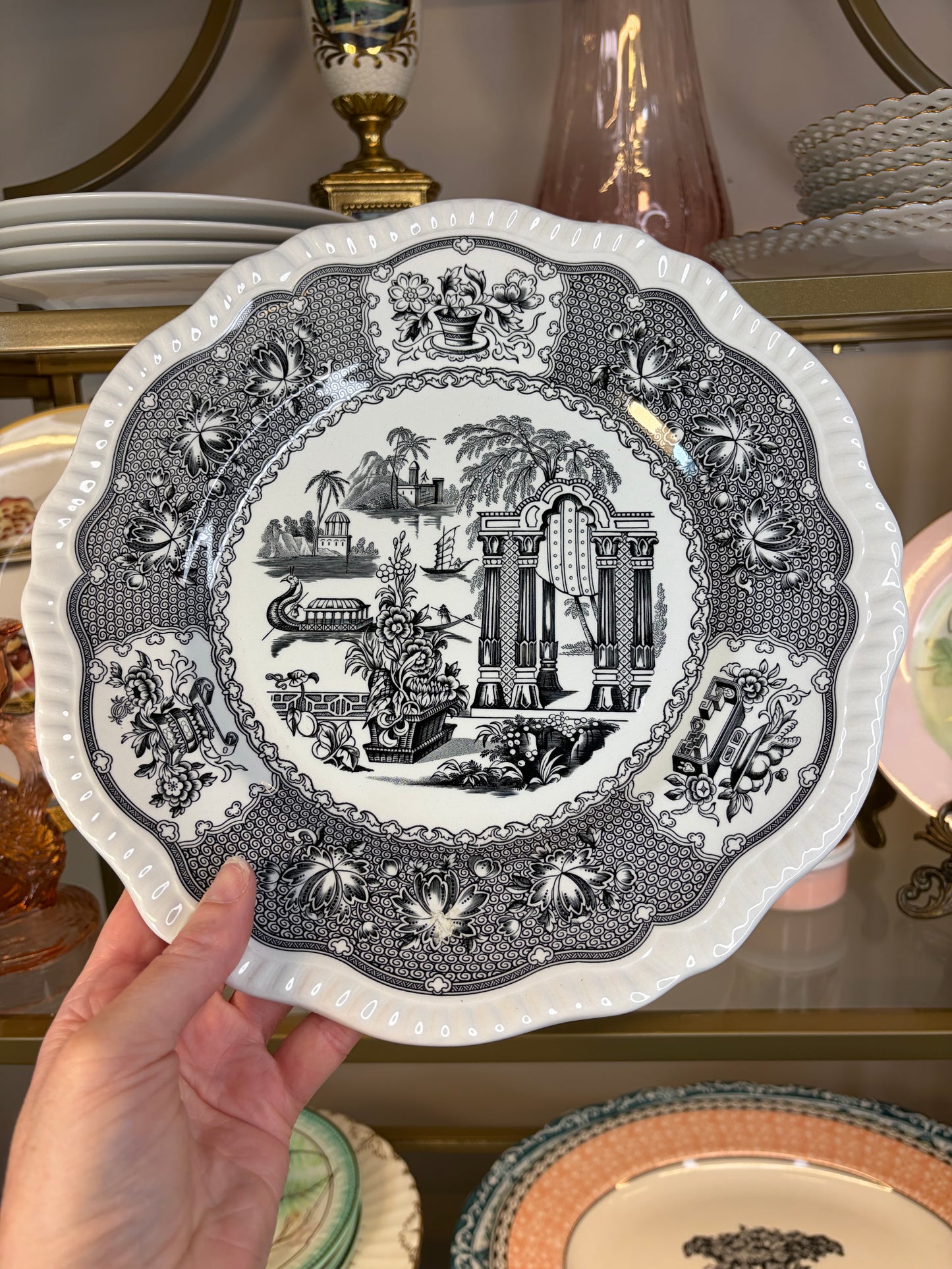 Lovely Spode black and white plate!