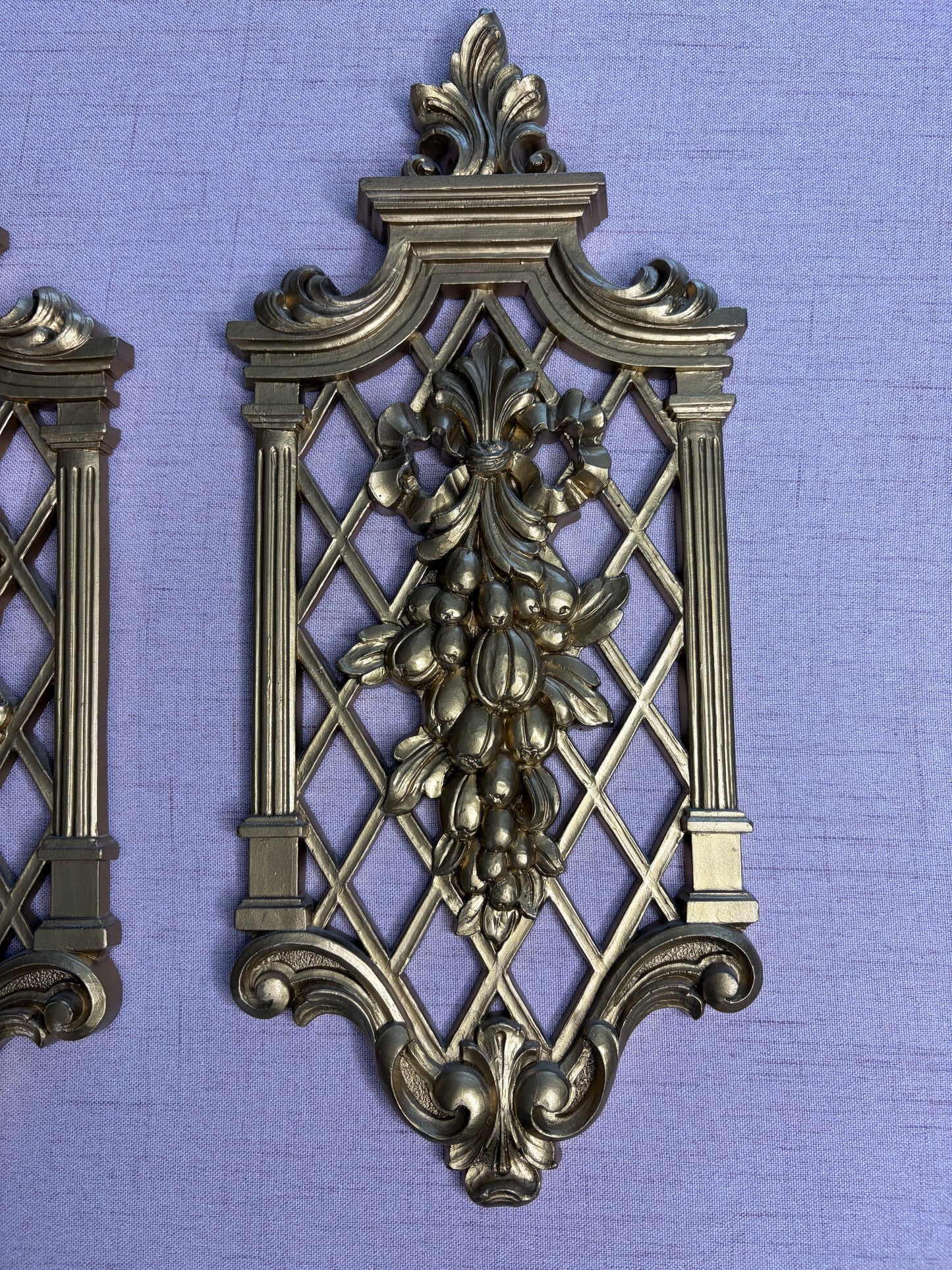 Lovely decorative wall embellishments pair!
