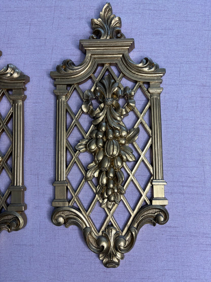 Lovely decorative wall embellishments pair!
