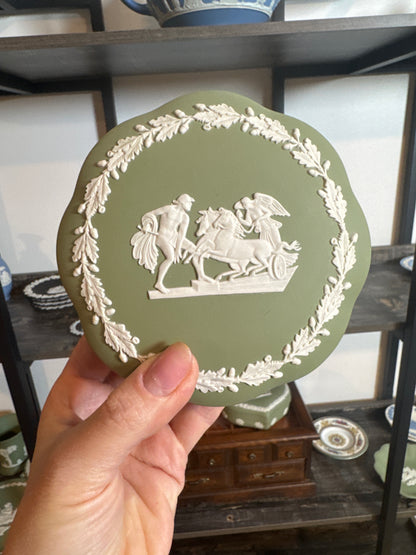 Wedgwood sage green trinket box large