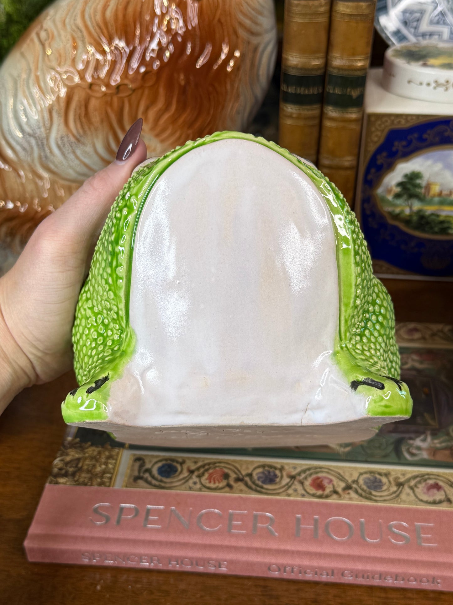 Vintage Signed Jean Roger Paris Green Frog Cachepot | France, Iconic 1962 Design | 8”