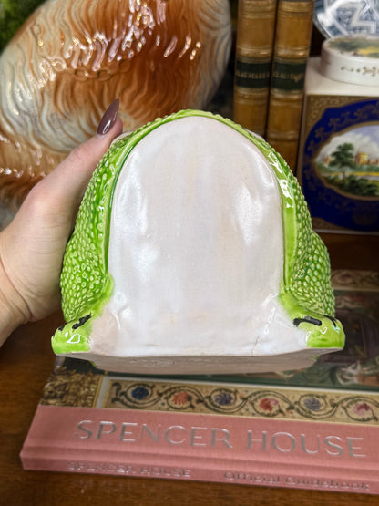 Vintage Signed Jean Roger Paris Green Frog Cachepot | France, Iconic 1962 Design | 8”