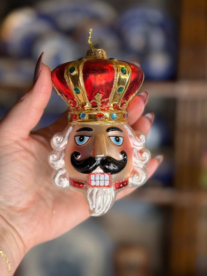 Kurt S. Adler – 4.5" Glass King Head Ornament | Style 1