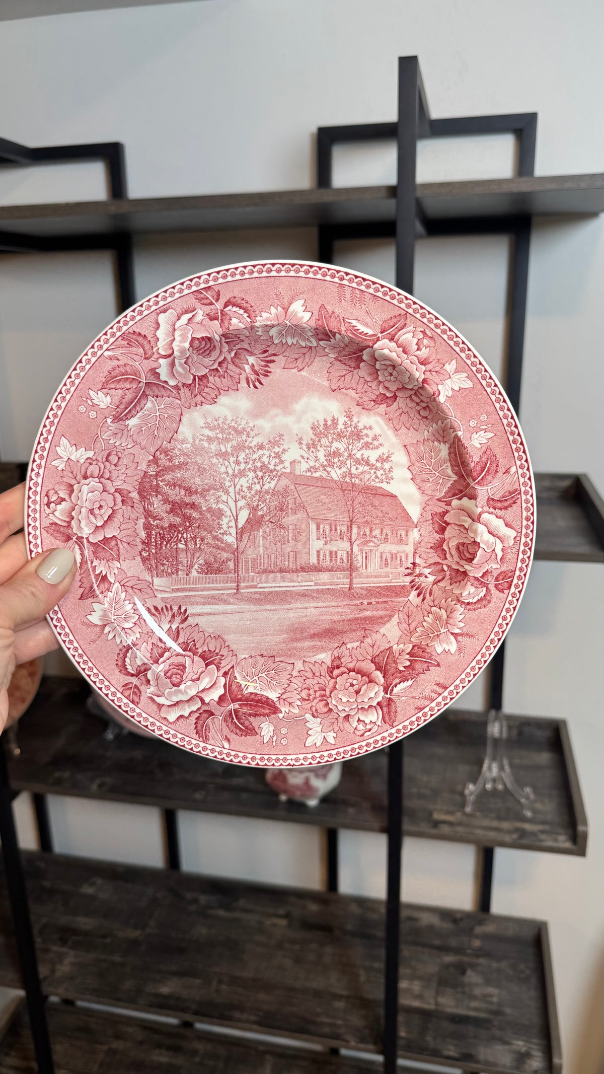 Vintage The Webb house for red transfer Ware plate