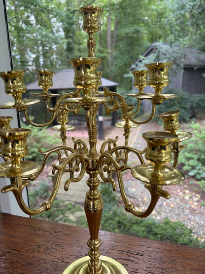 Stunning Baldwin Brass 13 arm candelabra!