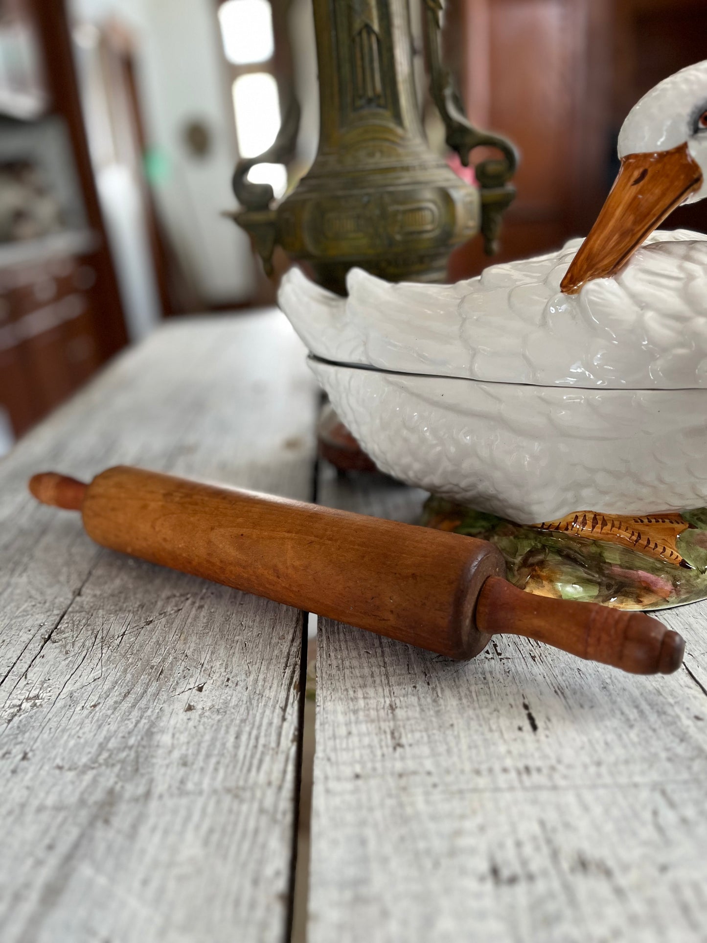 Reserved Live 02/03 Gorgeous Hand Turned Antique Rolling Pin