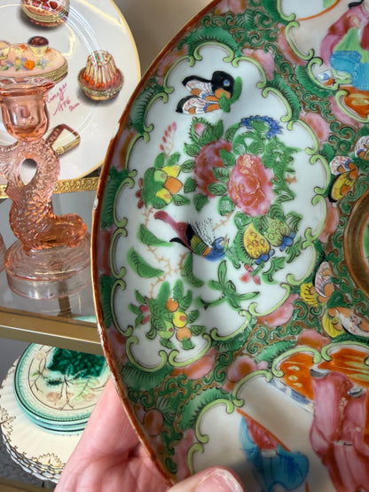 Antique Famille Rose plate! As is!