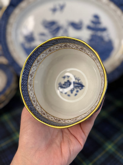 Vintage Booths Real Old Willow Open Sugar Bowl | A8025 | 4” × 2.5” | Made in England