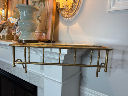 Mirrored Faux Bamboo wall shelf