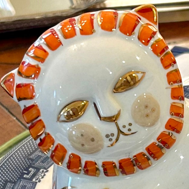 Fabulous Lion covered butter dish Lillian Grey