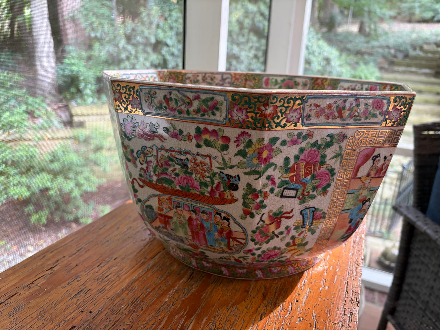 RESERVED - MOLLIE - Stunning Famille Rose Export large bowl!