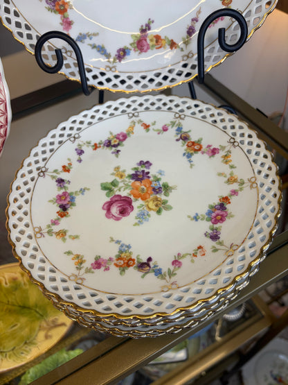 Stunning Bavarian cake plate and set of 5 matching plates!