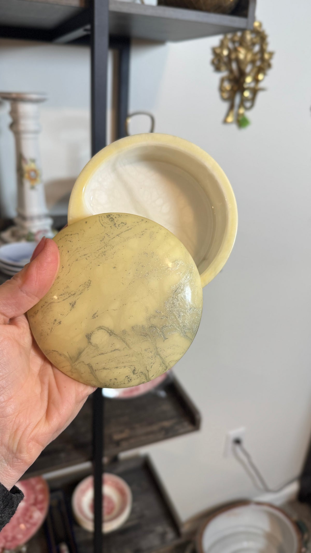 Alabaster trinket dish