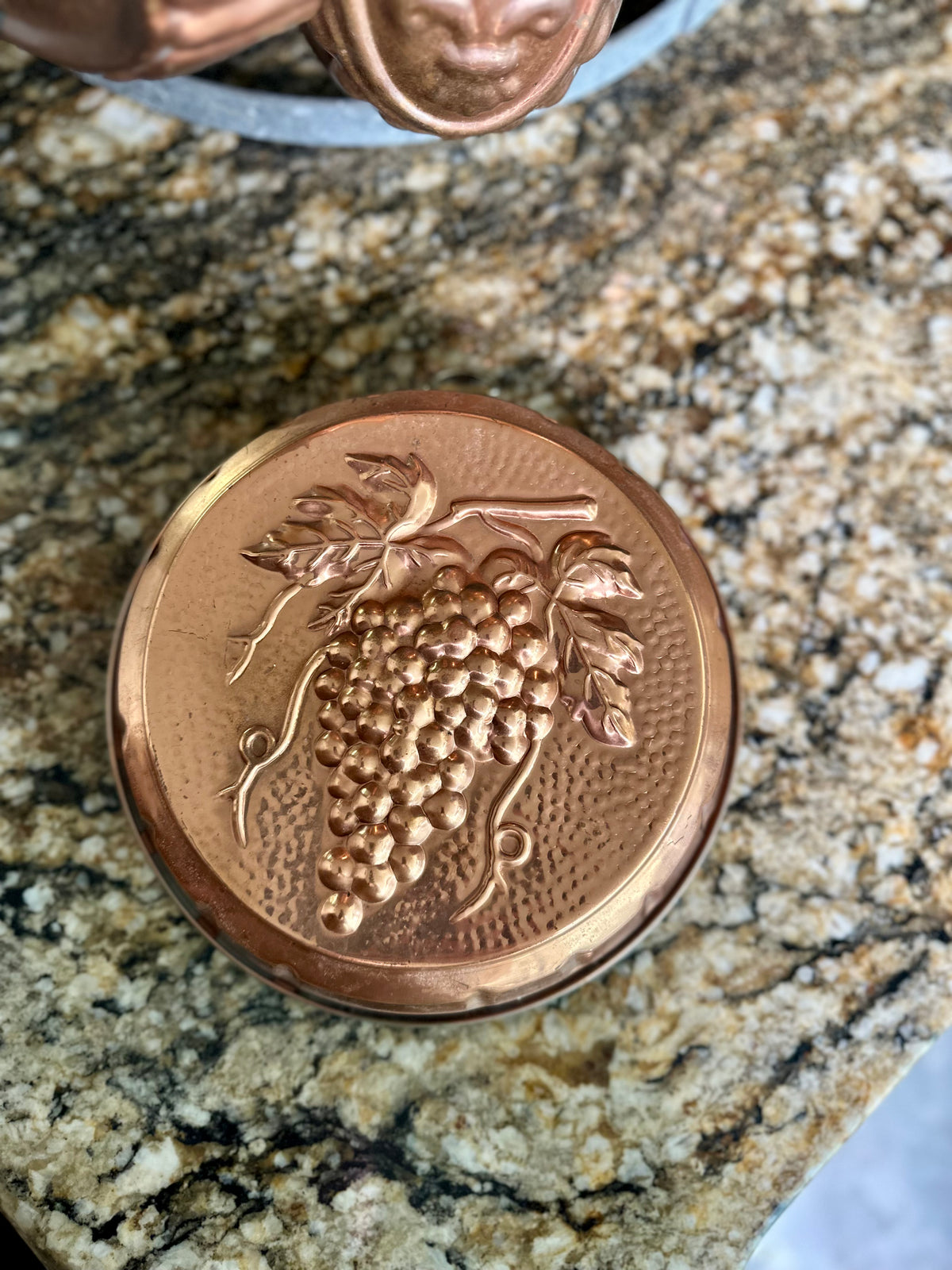 Vintage Copper Grape & Vine Kitchen Mold