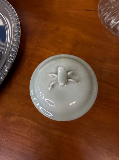 Sweetest celadon mini lidded jar!