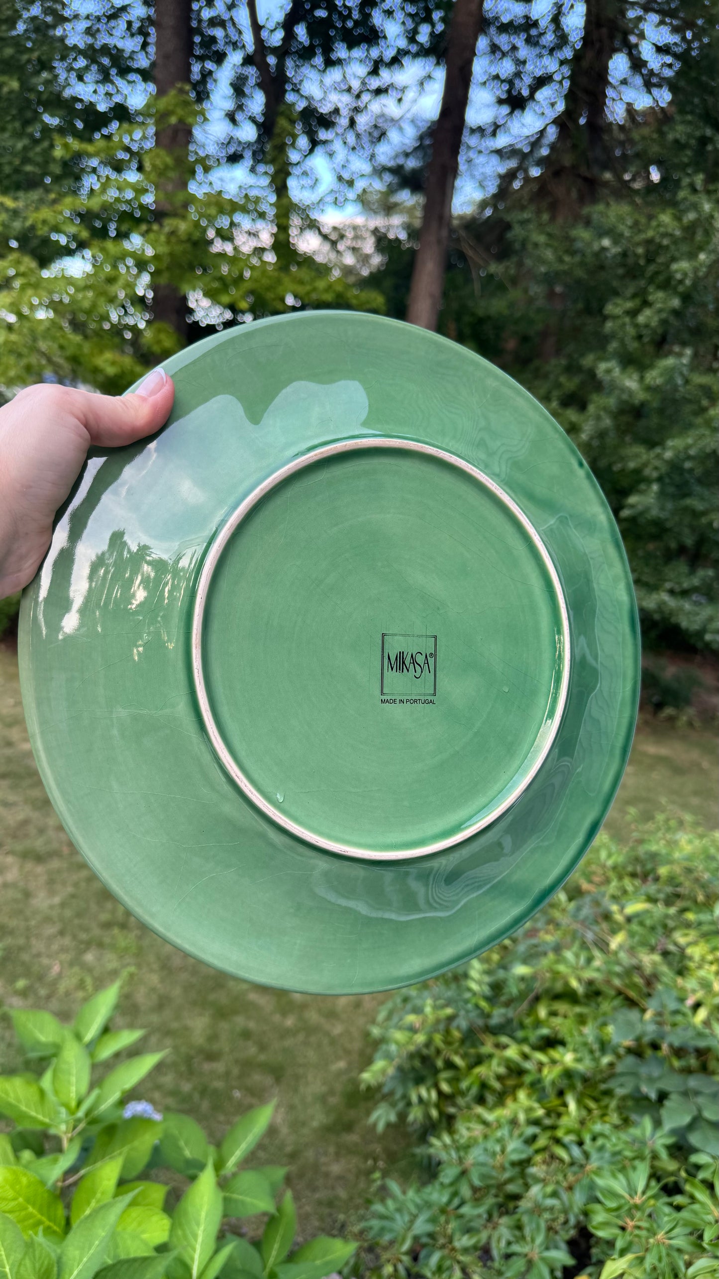 Mikasa Vintage green grape design plate 14”