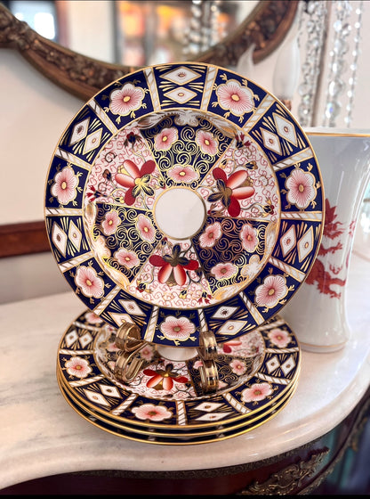 Regal English Royal Crown Derby for Tiffany & Co Imari Dinner Plates 10 1/2” - Set Of 4
