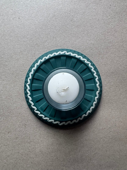 Candle holder with glass insert 4.74x3” Wedgwood