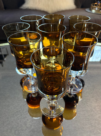 Mirage Brown by Denby Amber Juice/Wine Goblets Set of 10