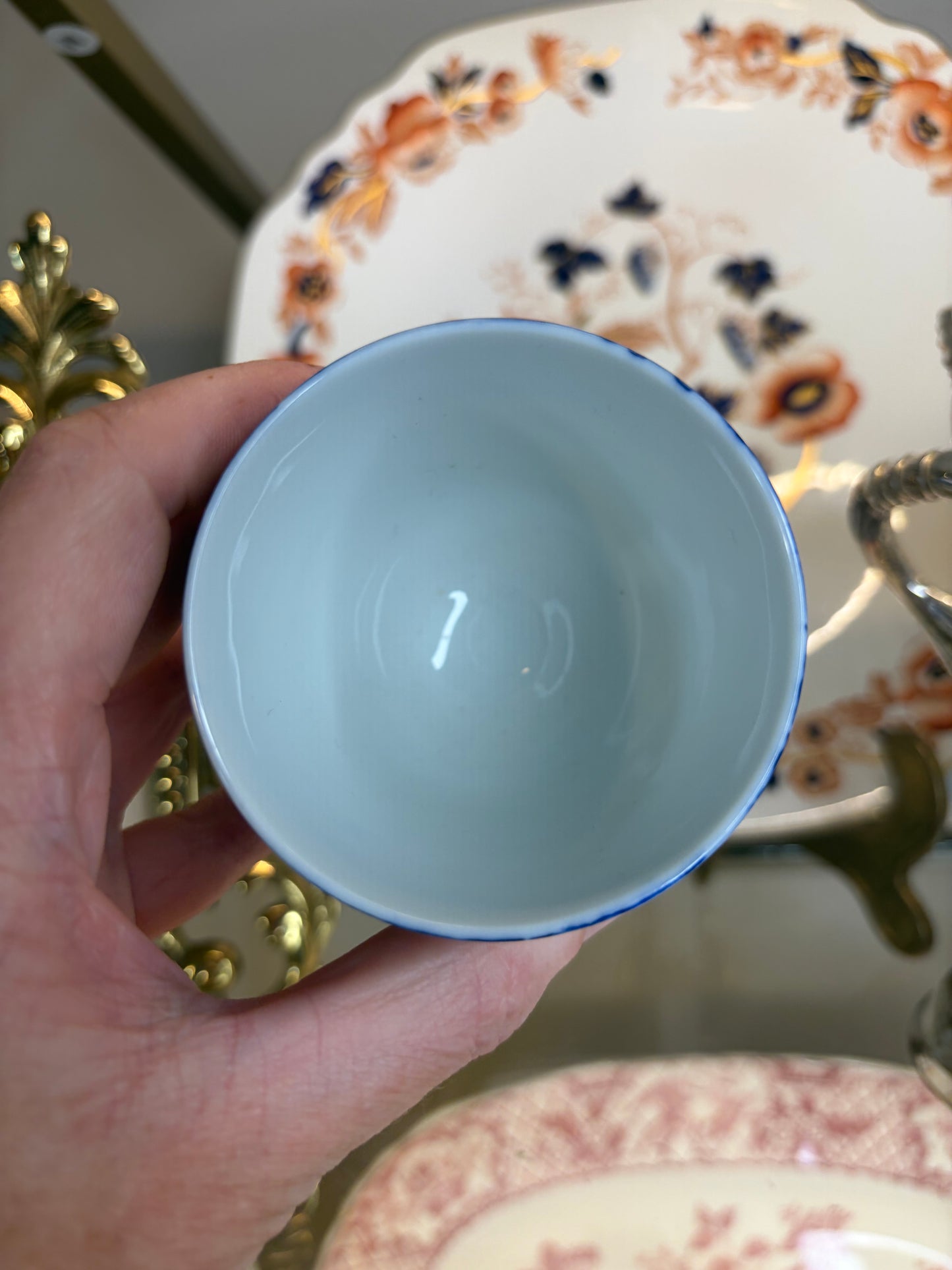 Blue Willow egg cup!