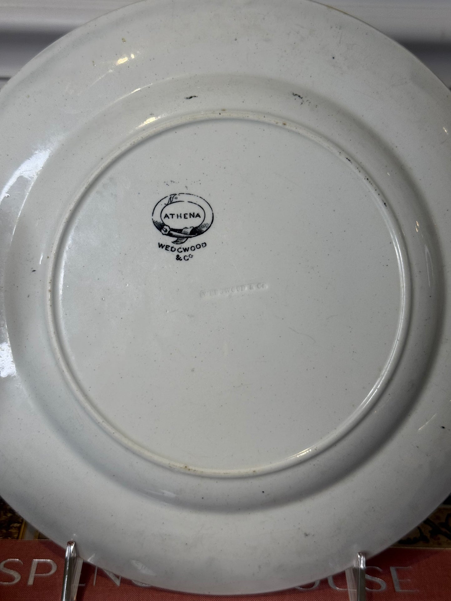 RESERVED - CASEY - Antique Wedgwood Athena Dinner Plate | Aesthetic Movement Transferware | England | 10”