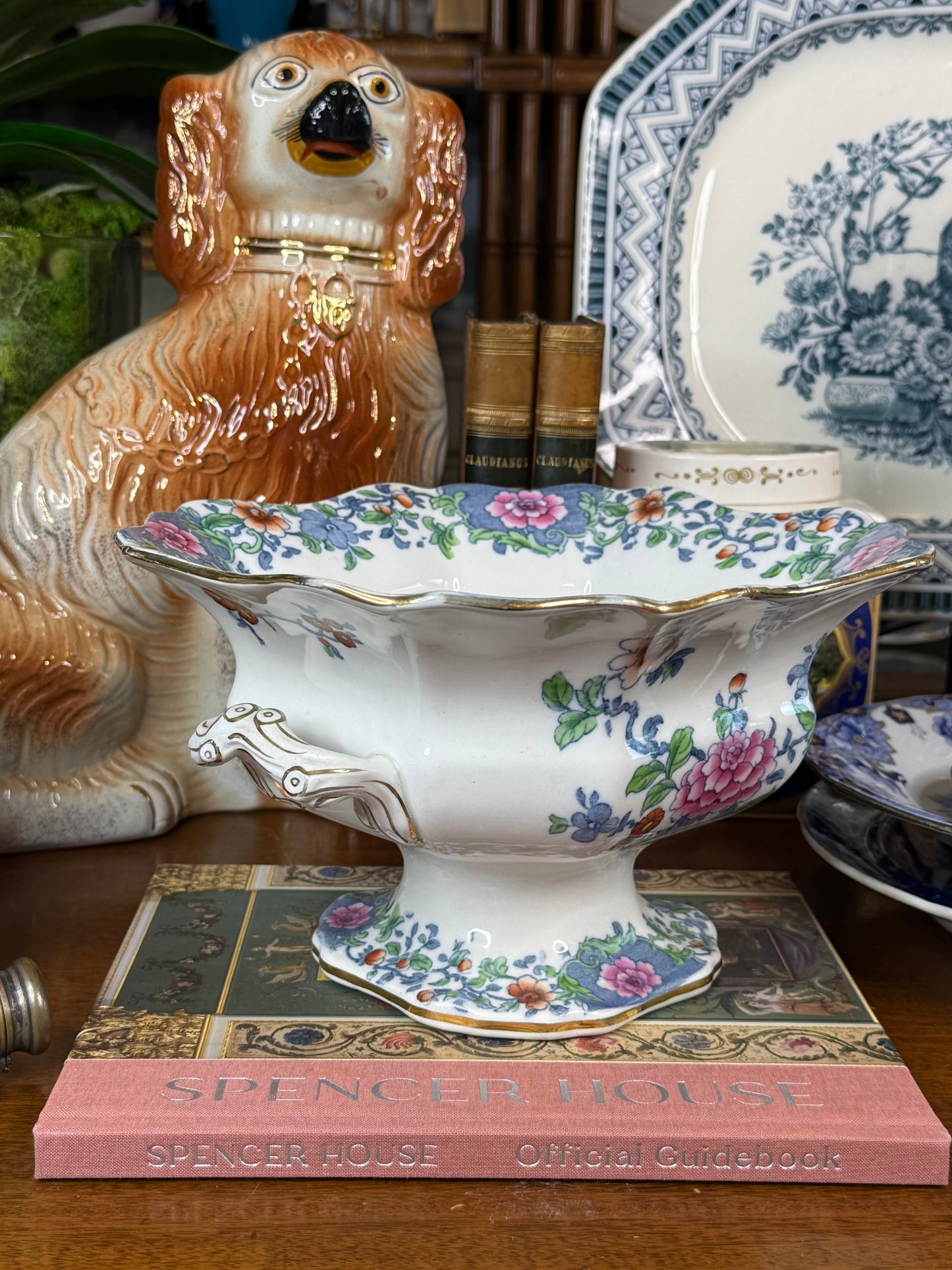Pedestal Antique F. Winkle & Co. Whieldon Ware “Antique” Pattern Pedestal Jardinière | England c.1908–1911 |  9x6 in