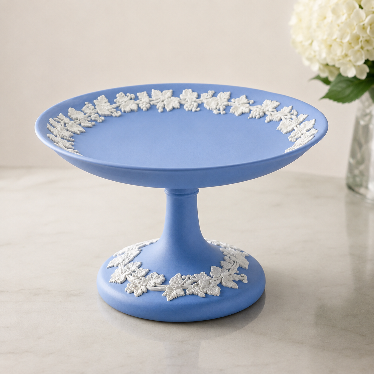 Wedgwood vintage jasper ware stand lavender blue and white