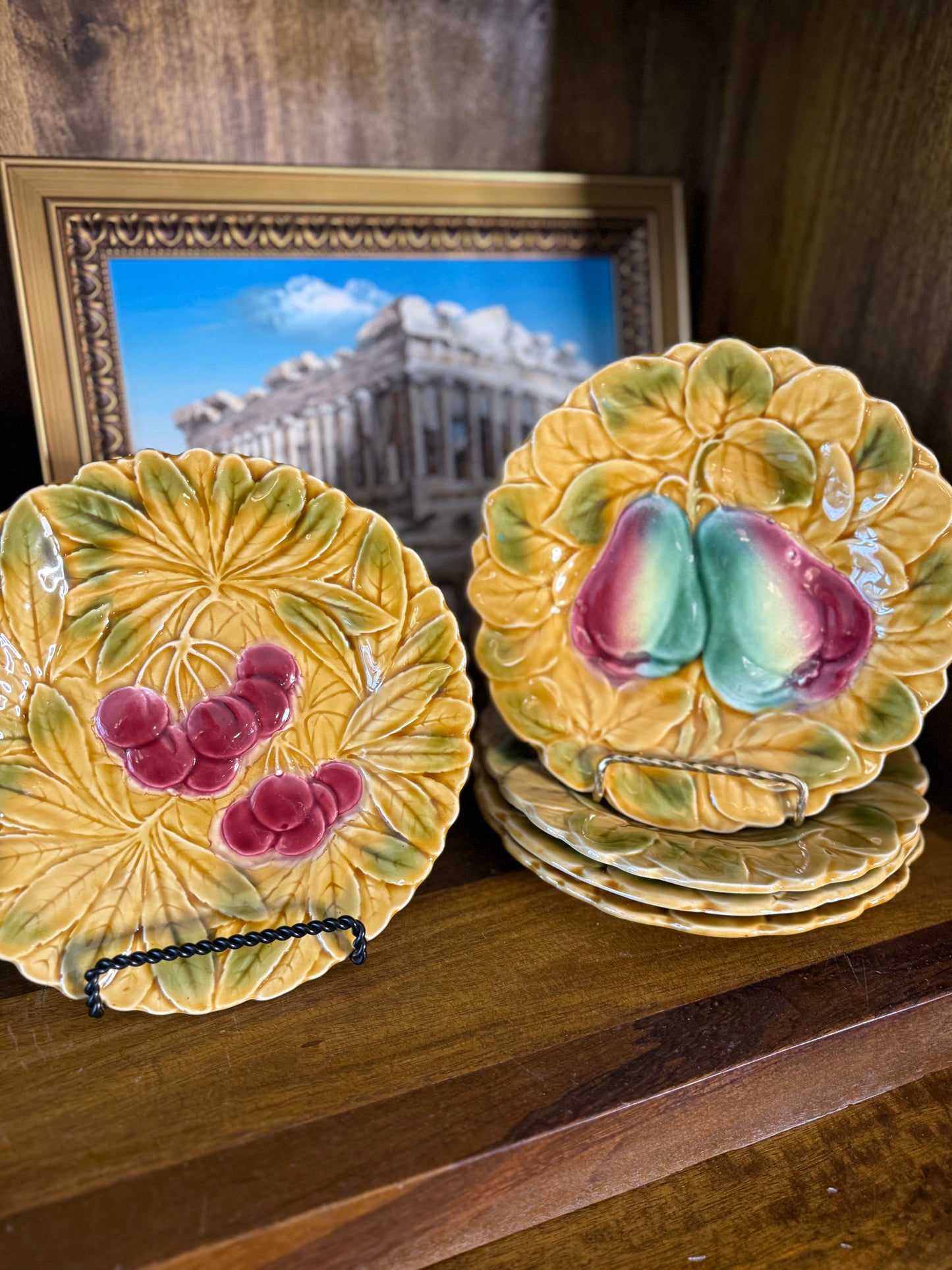 Live 12/2 for Nancy - Vintage Set of 12 PV French Fruit Plates