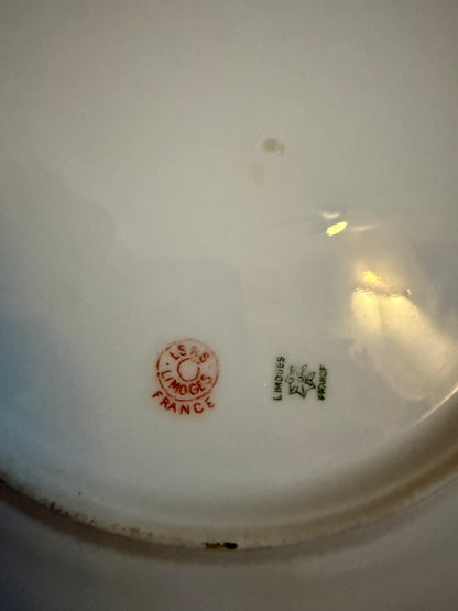 Early 1900’s French Limoges Hand Painted Charger Signed by Artist - Repaired