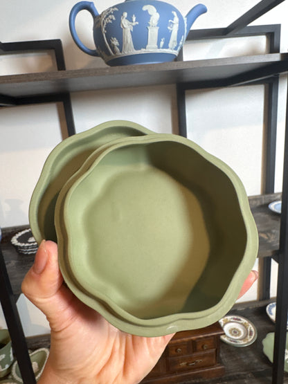 Wedgwood sage green trinket box large