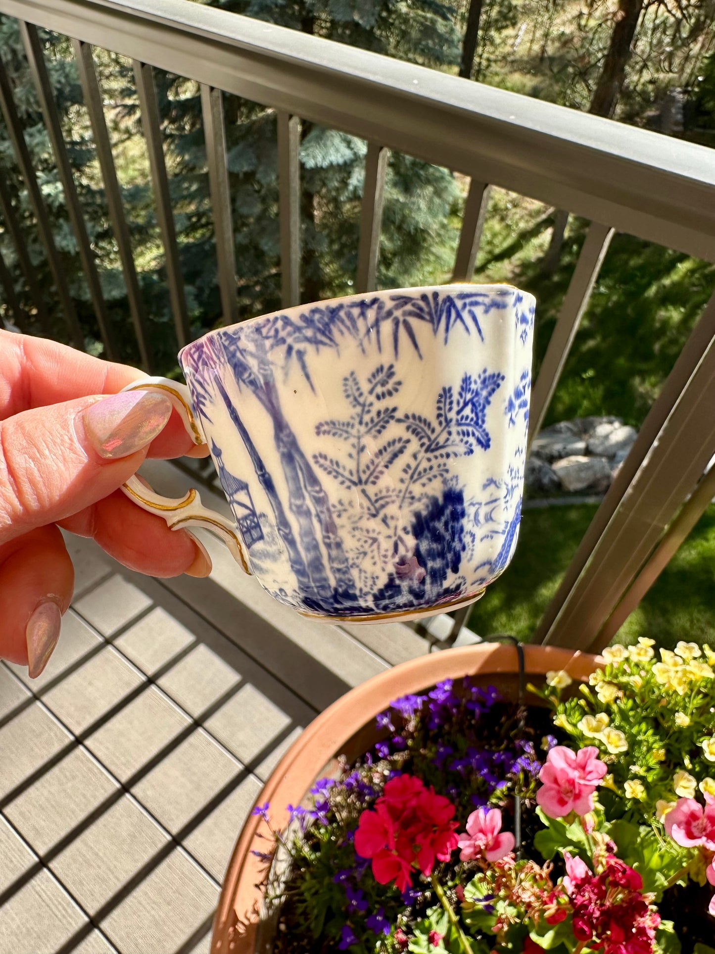 Royal Crown Derby “Mikado” Tea for Two Set | 6 Pieces, circa 1940-1950’s
