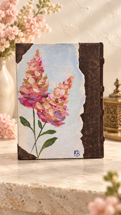 Hand-Painted Hydrangea & Butterfly Handmade Journal – 6x8”