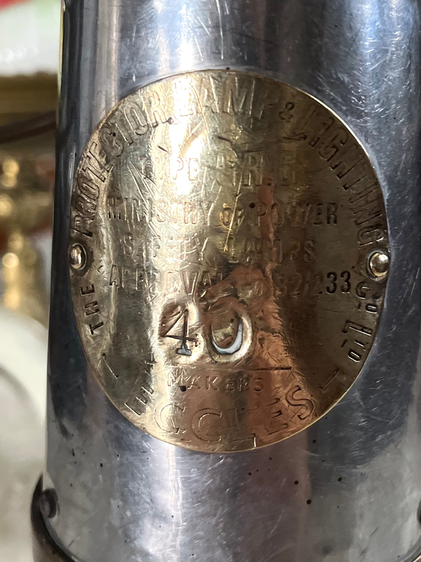 Live 08/18 Fabulous Decor - English Eccles Protector Miners Safety Lamp – Ministry of Power - Fully Stamped And Numbered