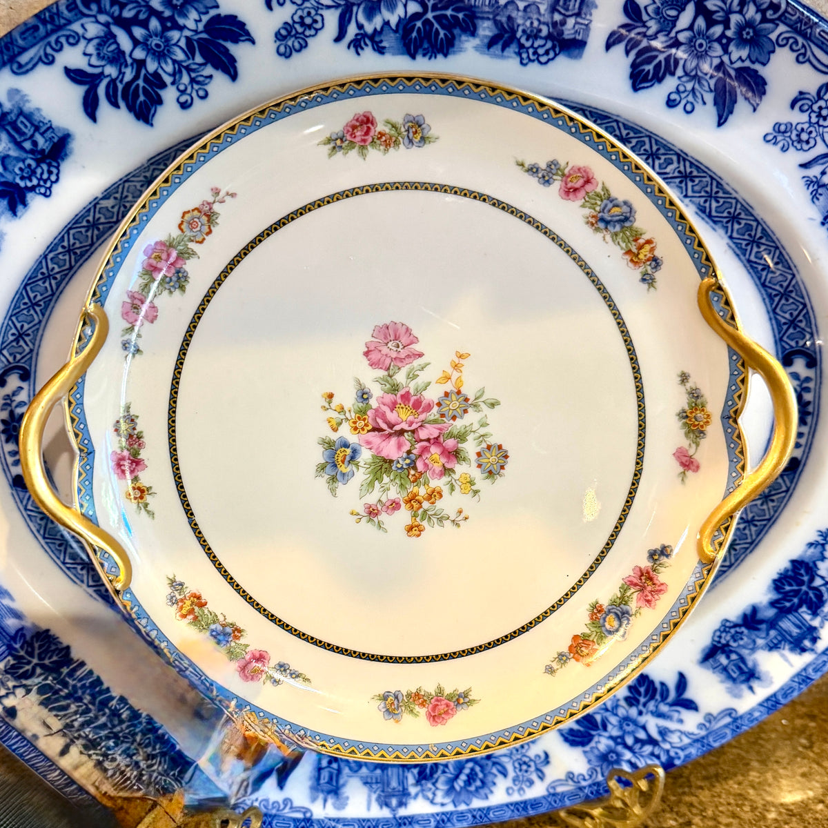 Rare & beautiful Theodore Haviland French Limoges cake plate 10 x 9.5