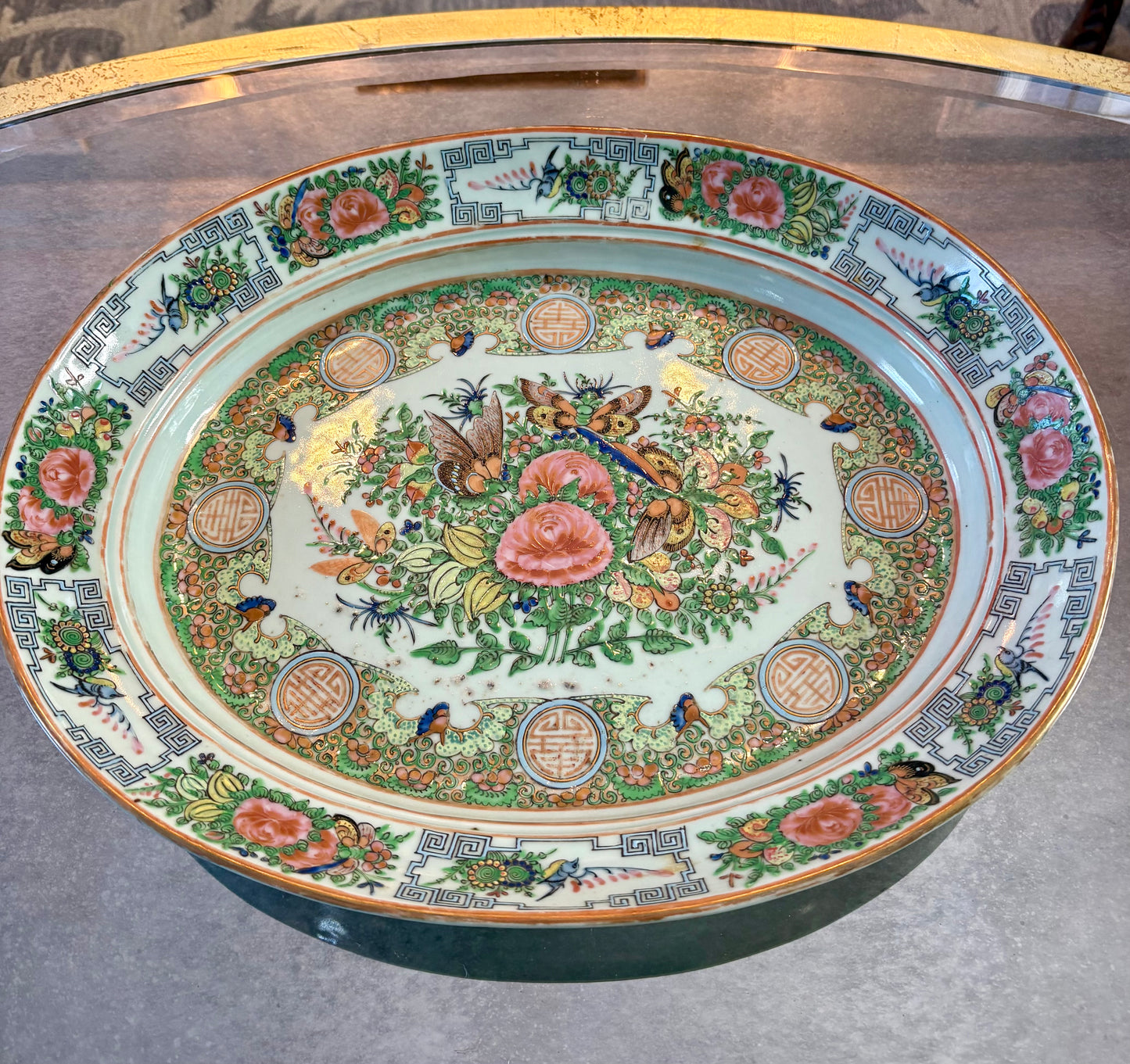 Outstanding Rose Canton Mazarine Platter Set | 16” x 13”