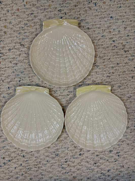 Belleek Irish shell plates set of 3!