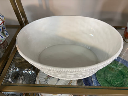 Stunning Italian Fish Tureen with raised fish and lemons and basket design!