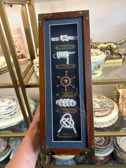 Lovely nautical wooden wine box display holder!