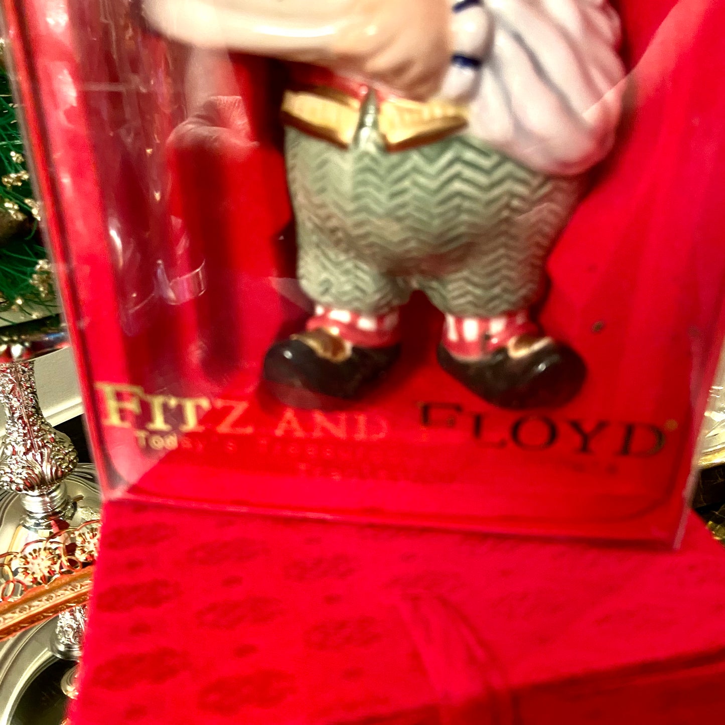 Vintage designer Fitz & Floyd santa clause christmas ornament