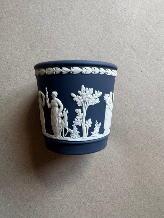 Reserved royal blue small pot